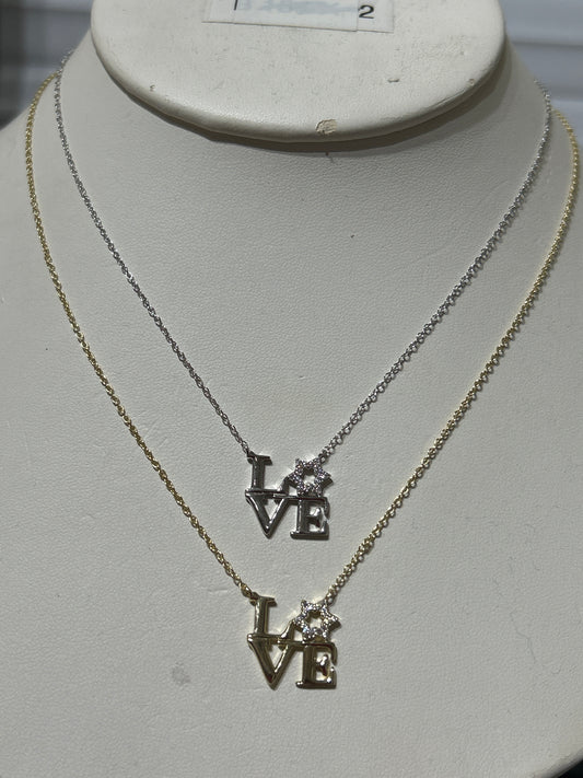 Sterling silver love necklace