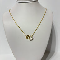 Sterling Silver Double Heart      Necklace