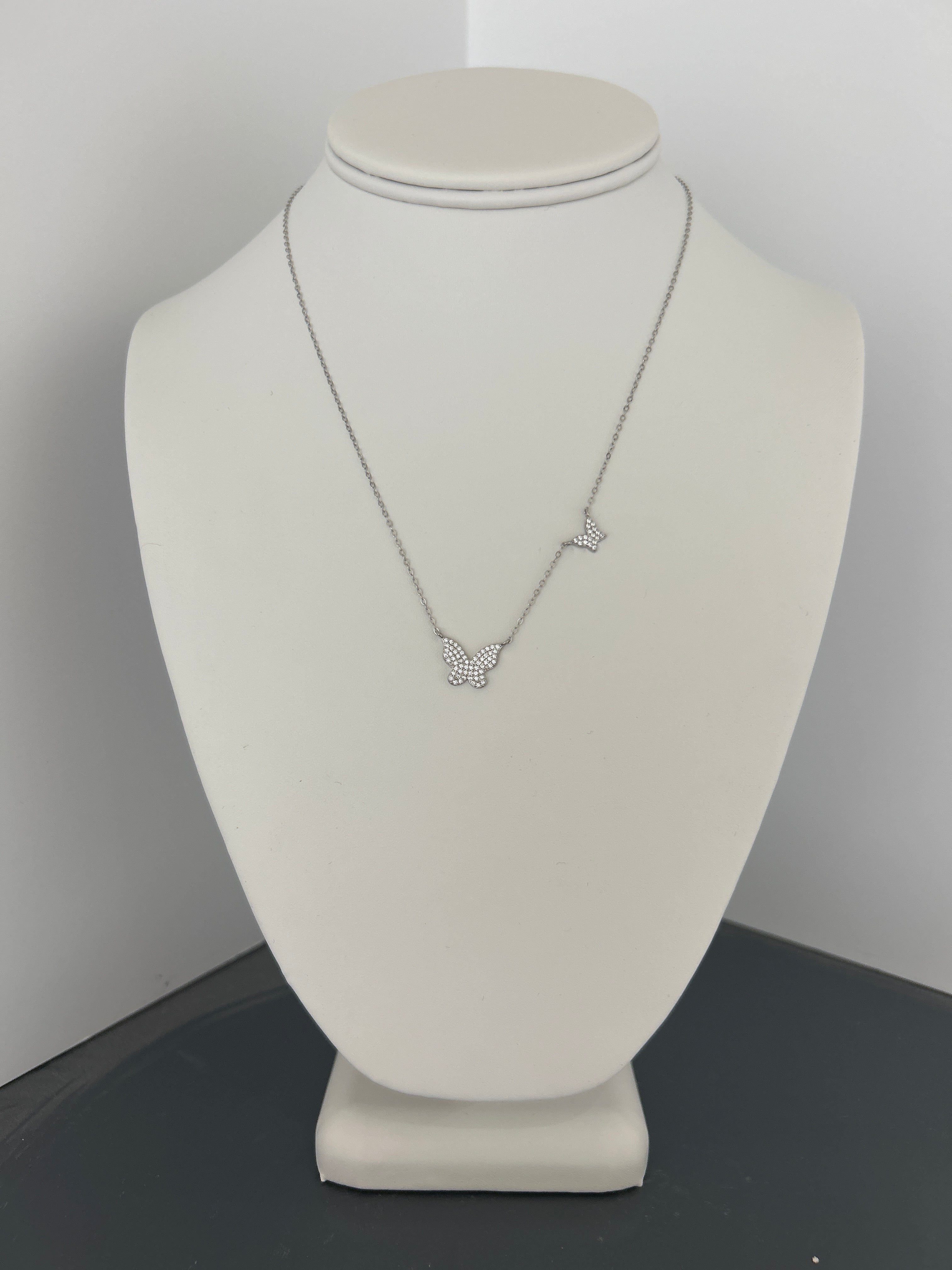 Sterling silver butterfly necklace