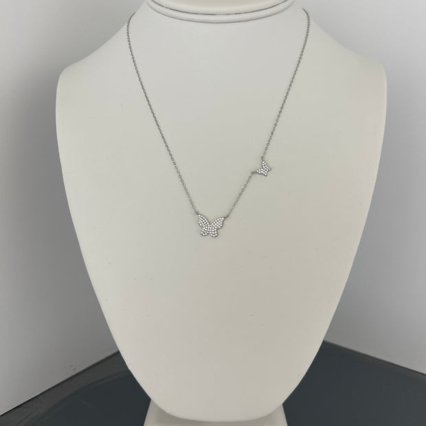 Sterling silver butterfly necklace