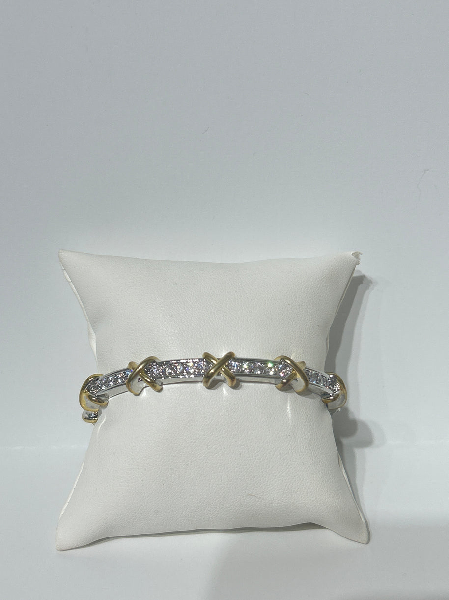 Hinged X Bracelet