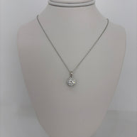 Sterling silver Circle Halo Necklace.