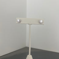 Sterling silver halo earring