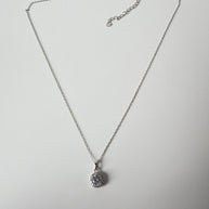 Sterling silver Circle Halo Necklace.