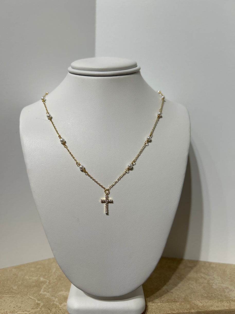 Sterling Silver freshwater pearl necklace.