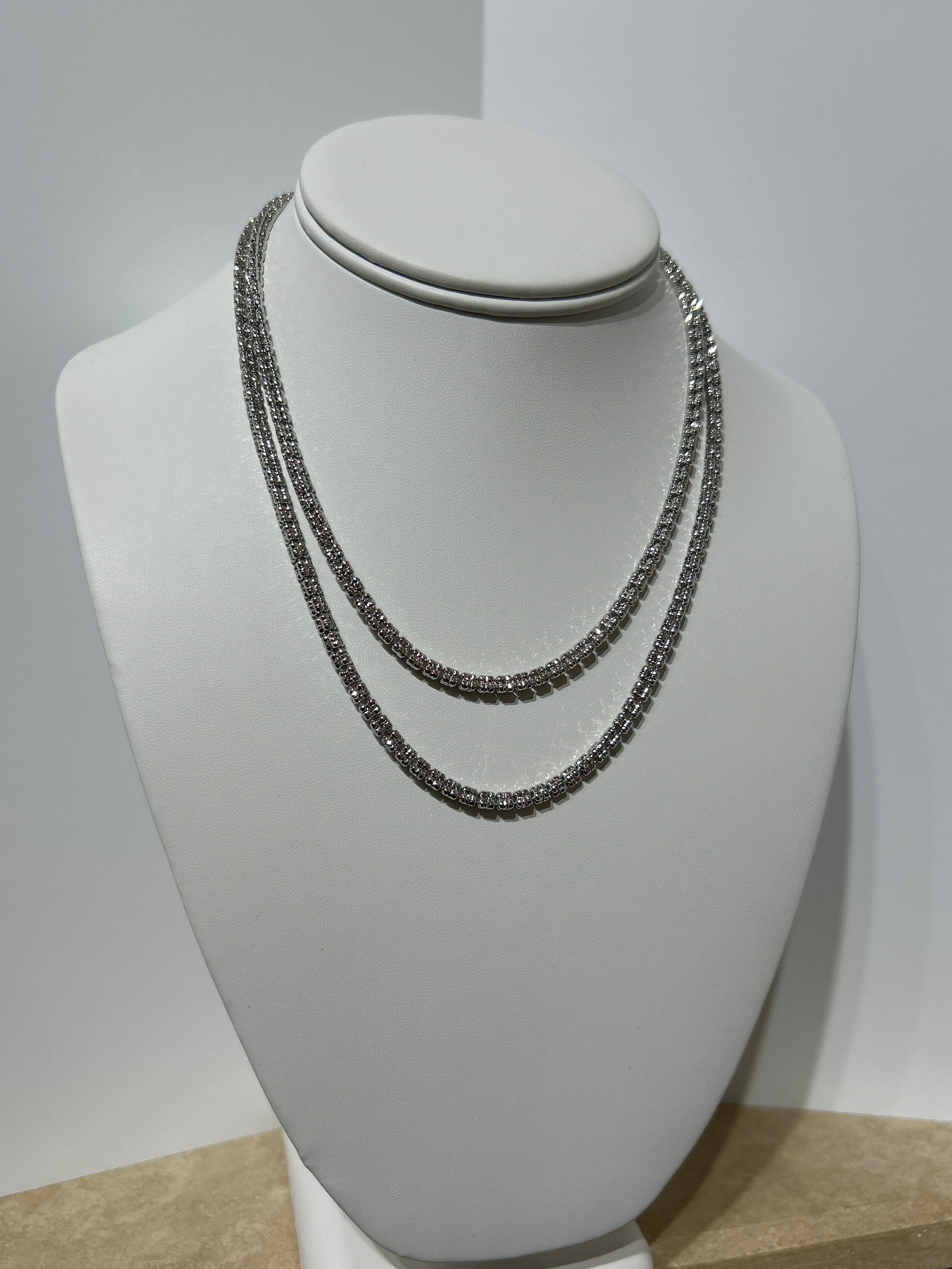 Sterling Silver Ice Necklace