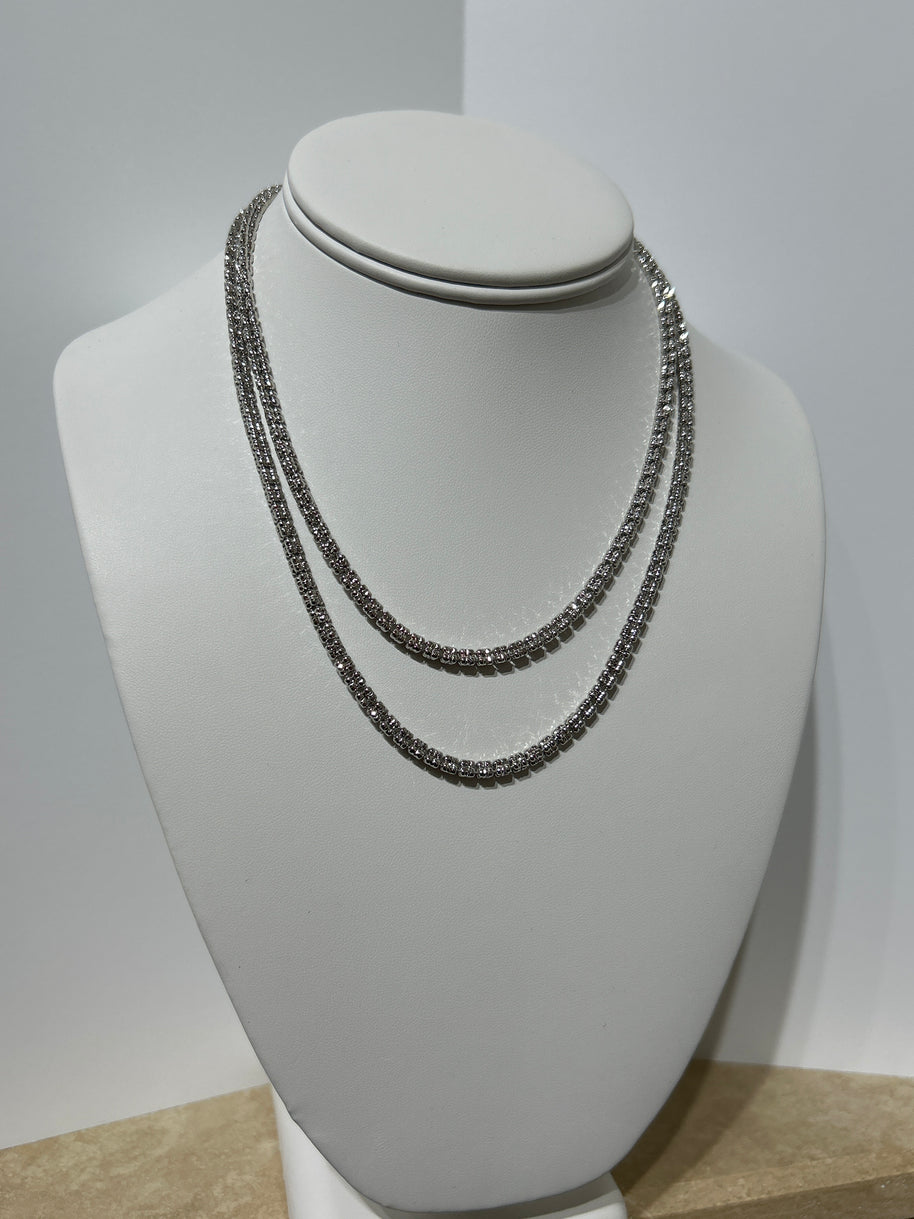 Sterling Silver Ice Necklace