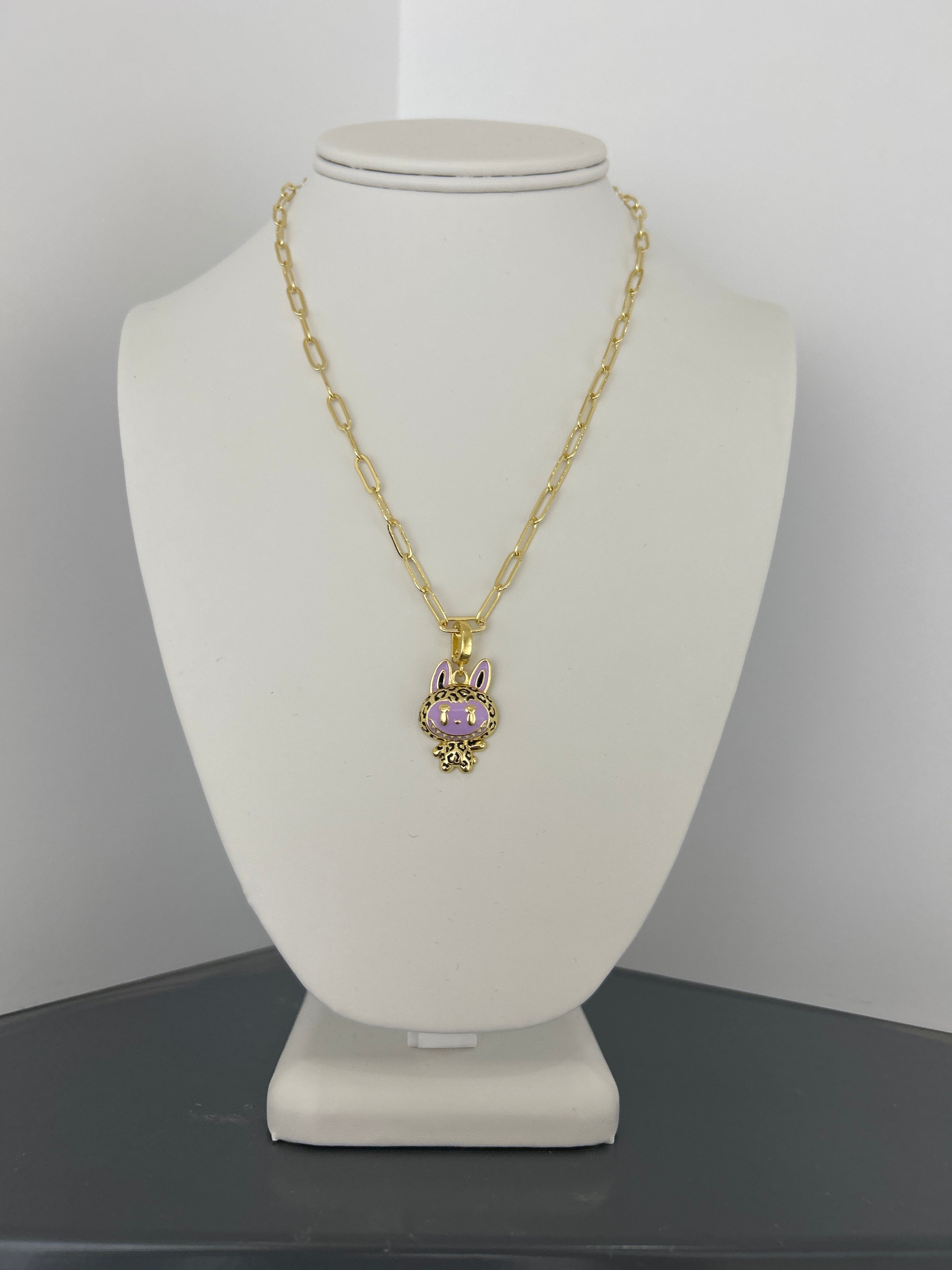 Labubu charm necklace