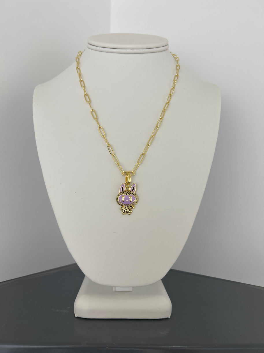 Labubu charm necklace