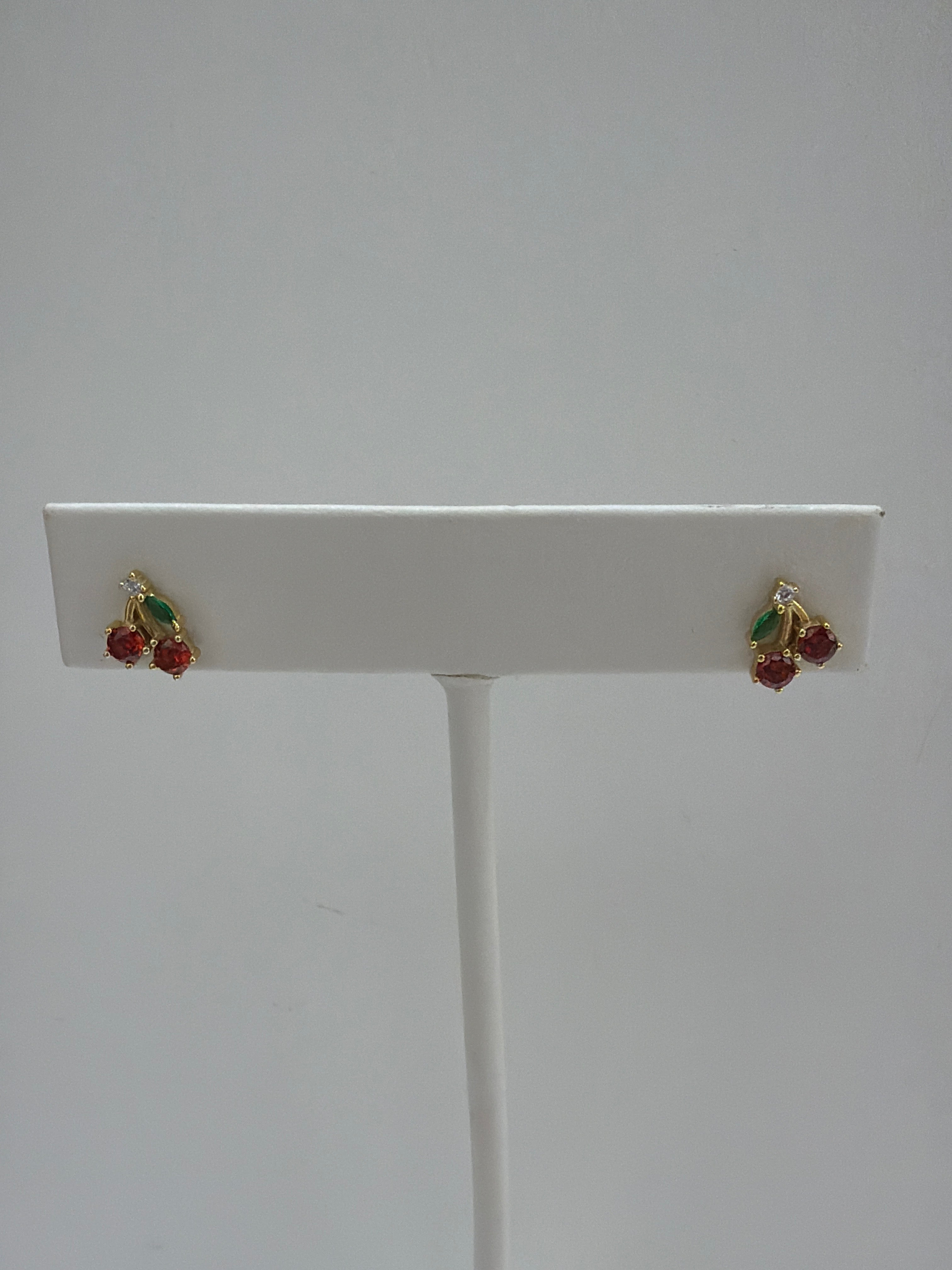 Sterling Silver Cherry Earring