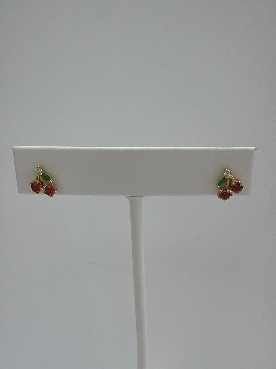 Sterling Silver Cherry Earring