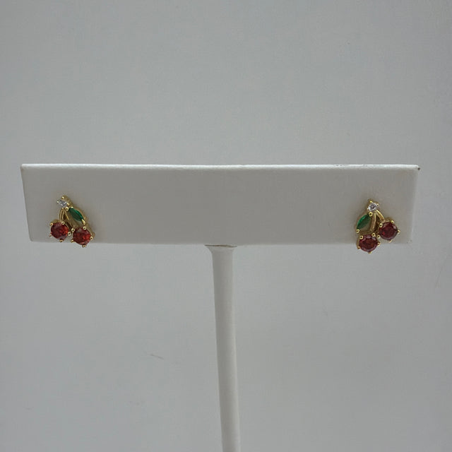 Sterling Silver Cherry Earring