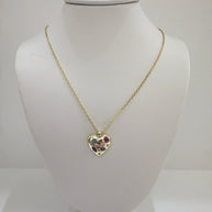 Sterling Silver heart with gemstone