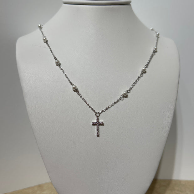 Sterling Silver freshwater pearl necklace.