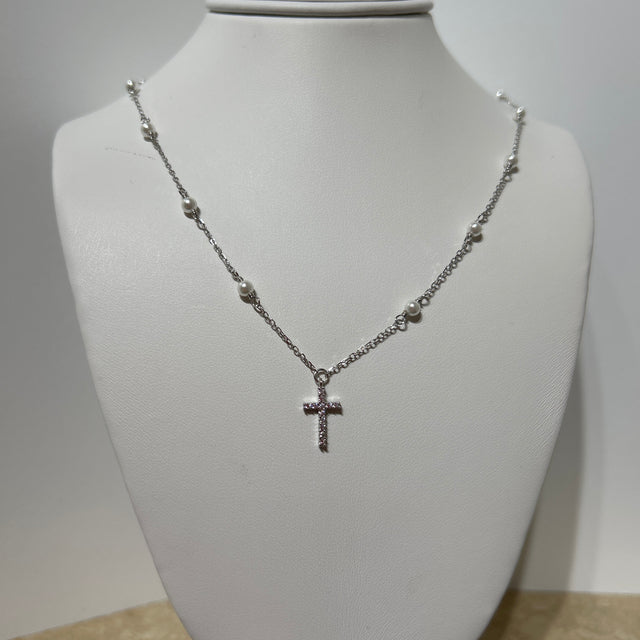 Sterling Silver freshwater pearl necklace.