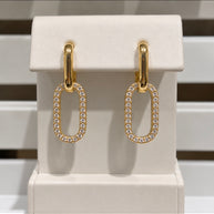 Pavé Link Drop Earrings
