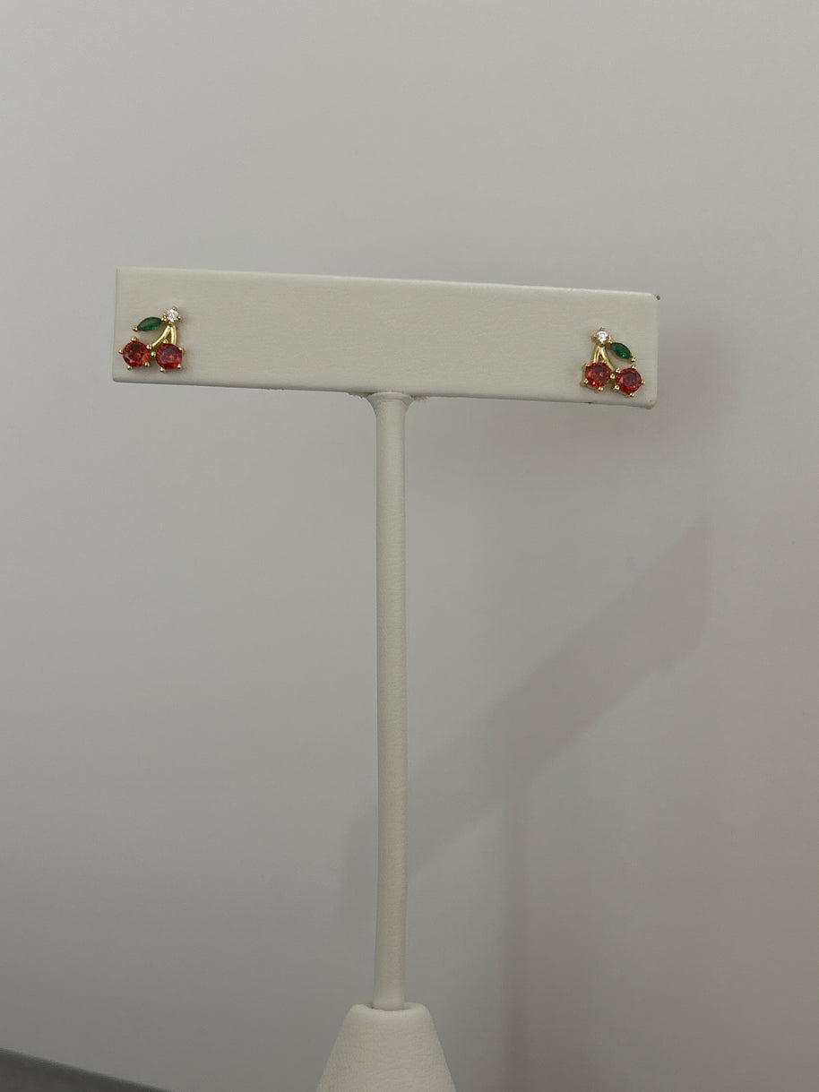 Sterling Silver Cherry Earring
