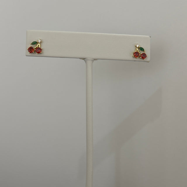 Sterling Silver Cherry Earring