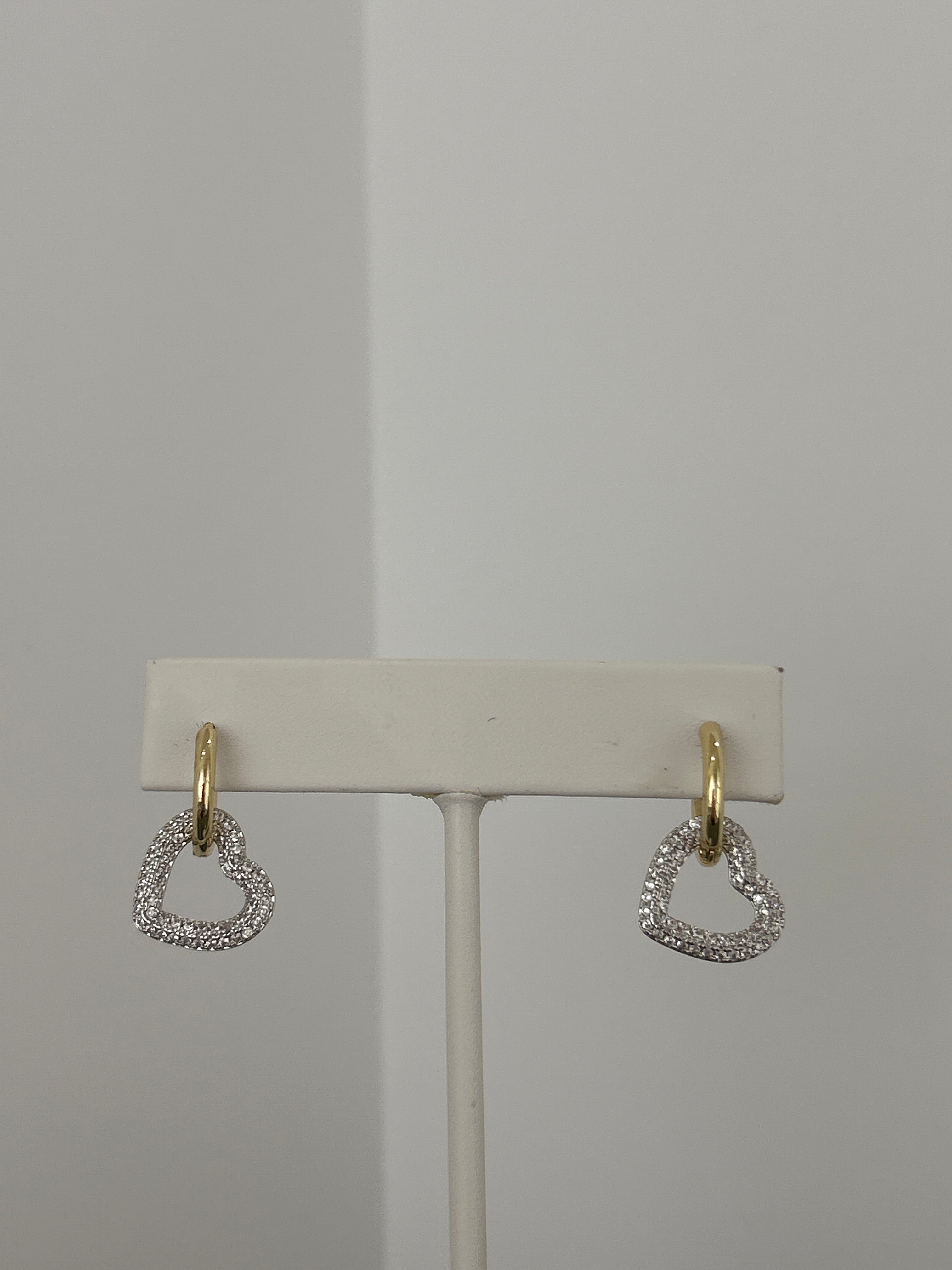 14k Gold Plated Heart Earring