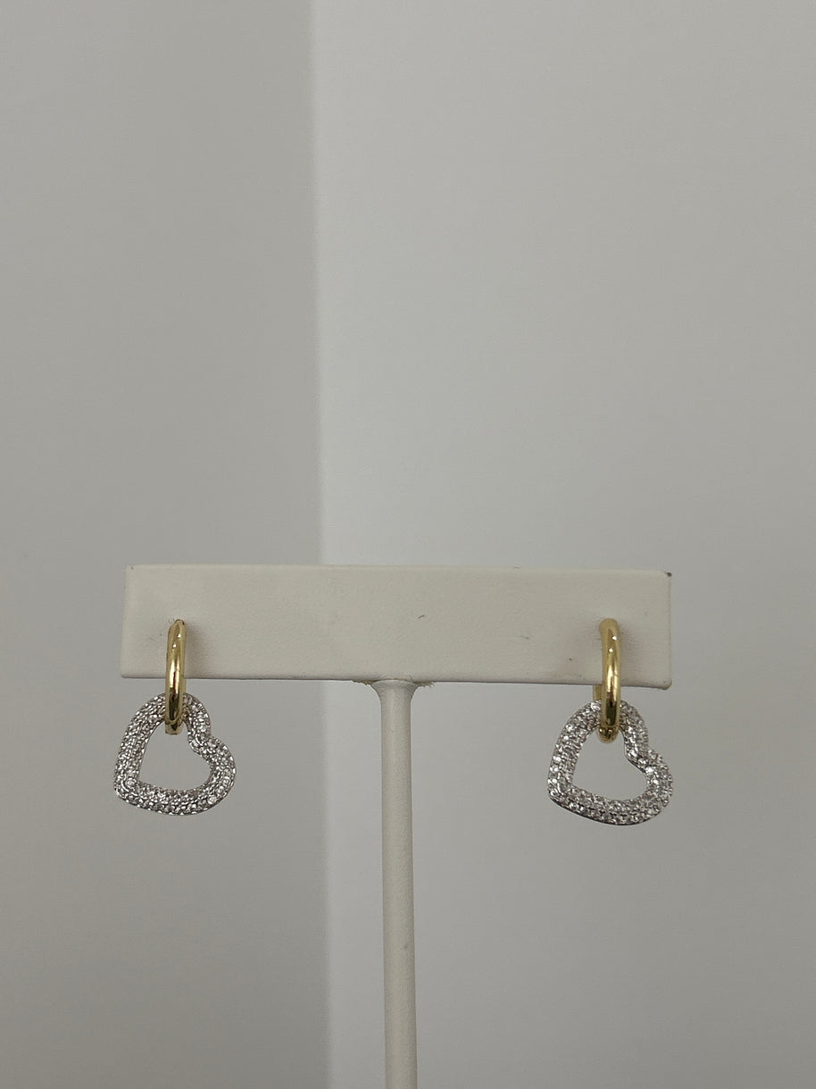 14k Gold Plated Heart Earring