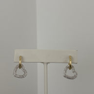 14k Gold Plated Heart Earring