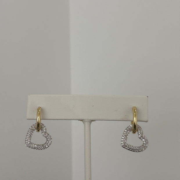 14k Gold Plated Heart Earring