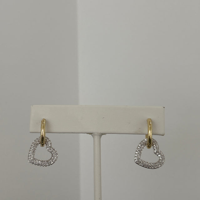 14k Gold Plated Heart Earring