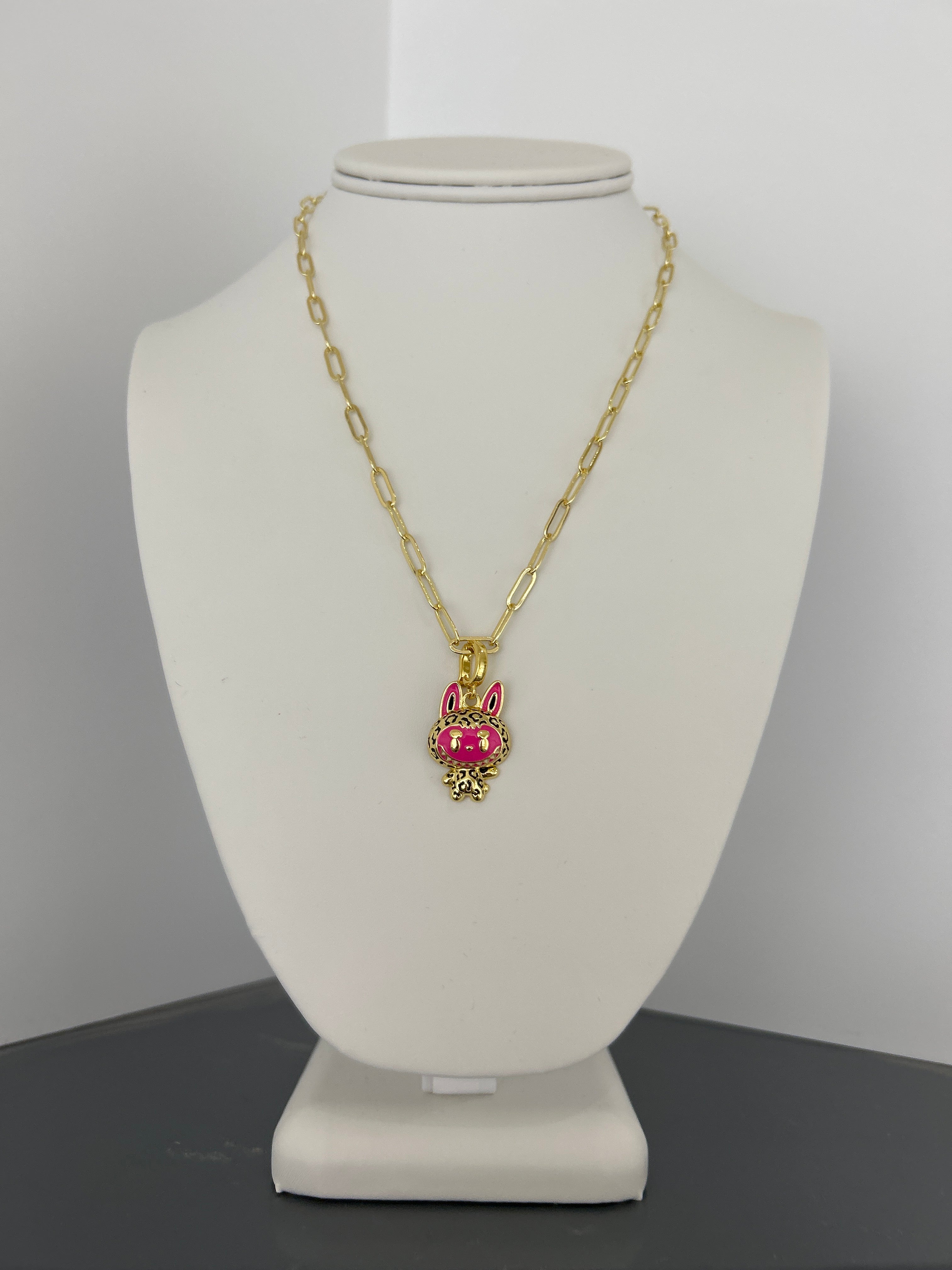 Labubu charm necklace