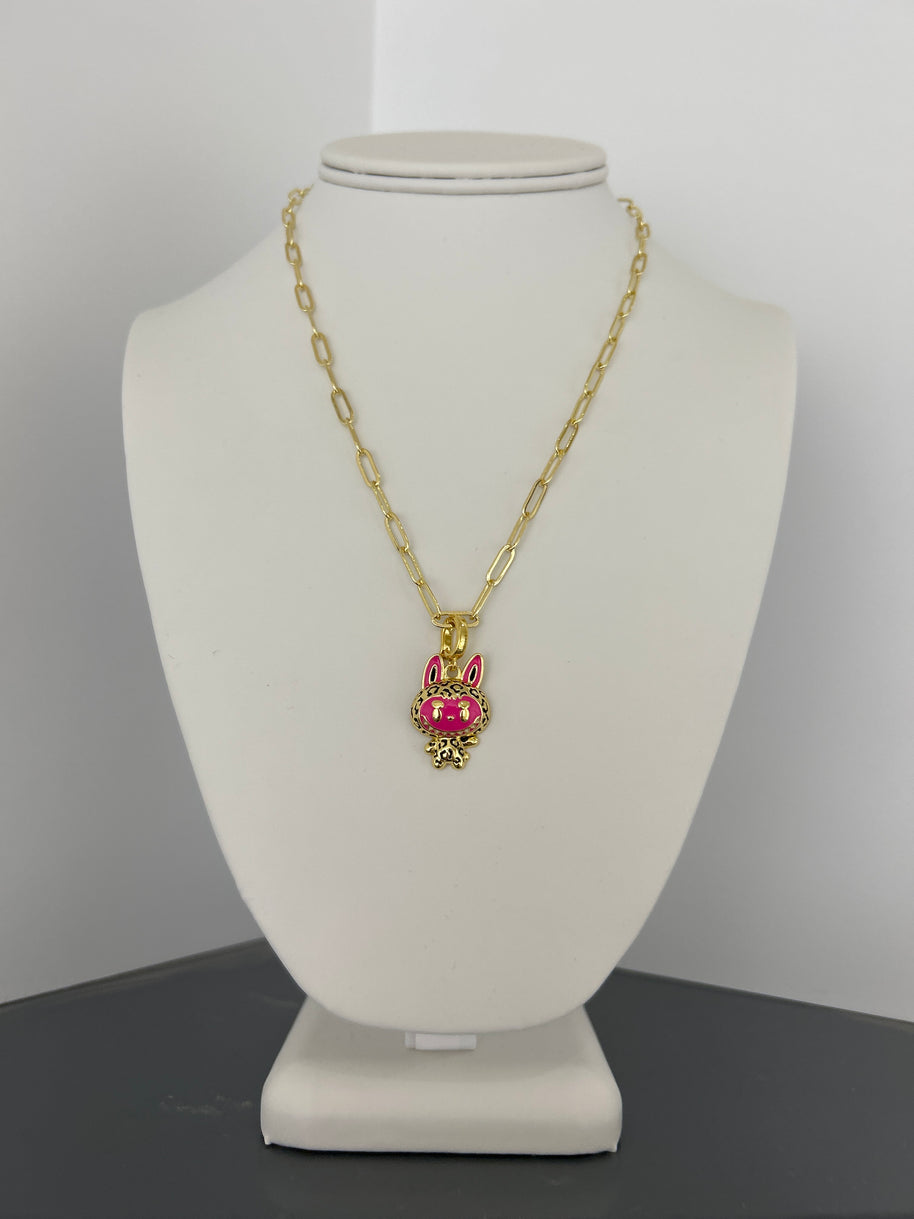 Labubu charm necklace