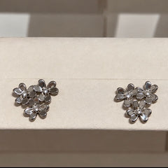Sterling silver flower earrings