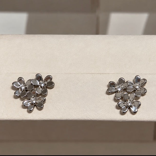 Sterling silver flower earrings
