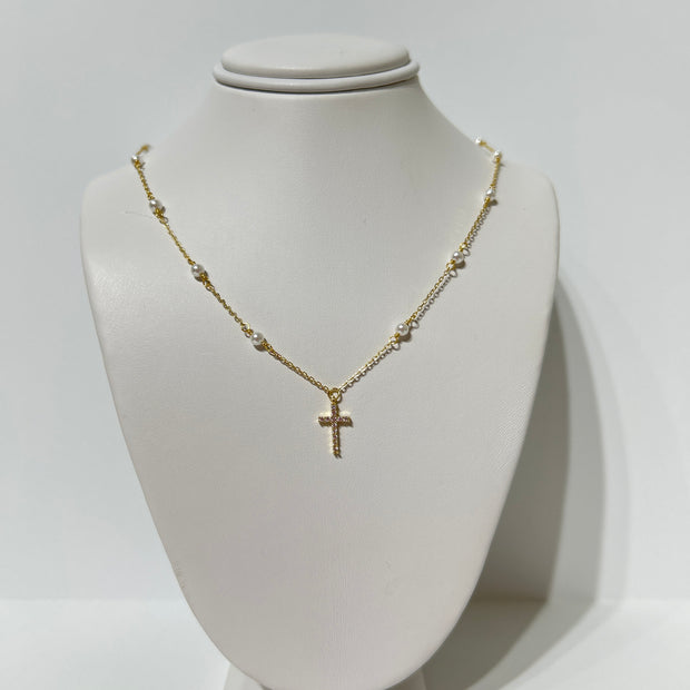 Sterling Silver freshwater pearl necklace.