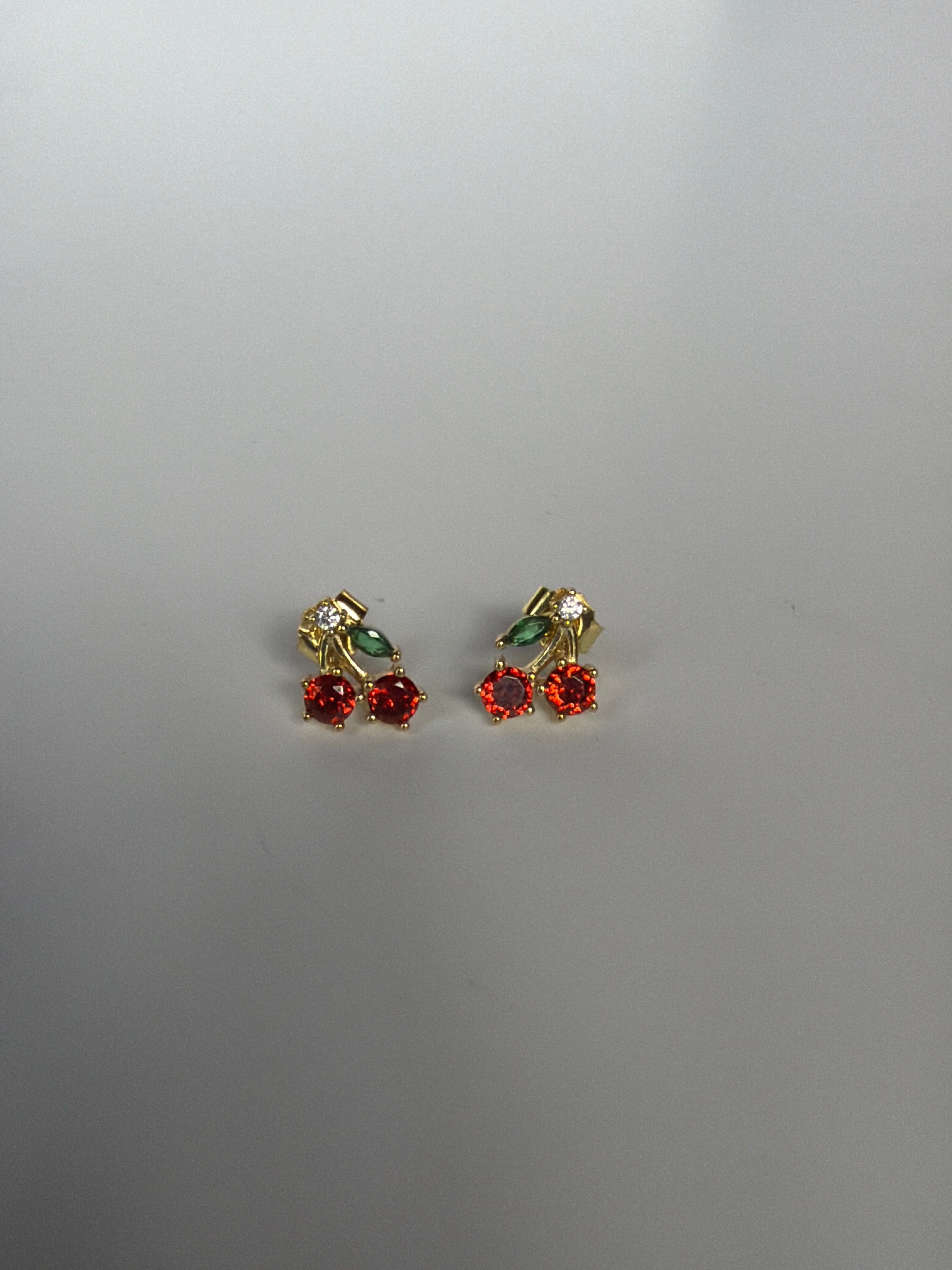 Sterling Silver Cherry Earring