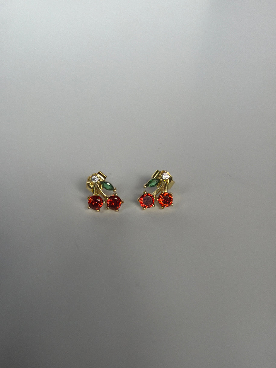 Sterling Silver Cherry Earring