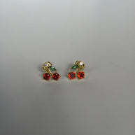 Sterling Silver Cherry Earring