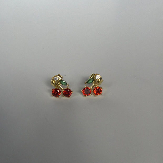 Sterling Silver Cherry Earring