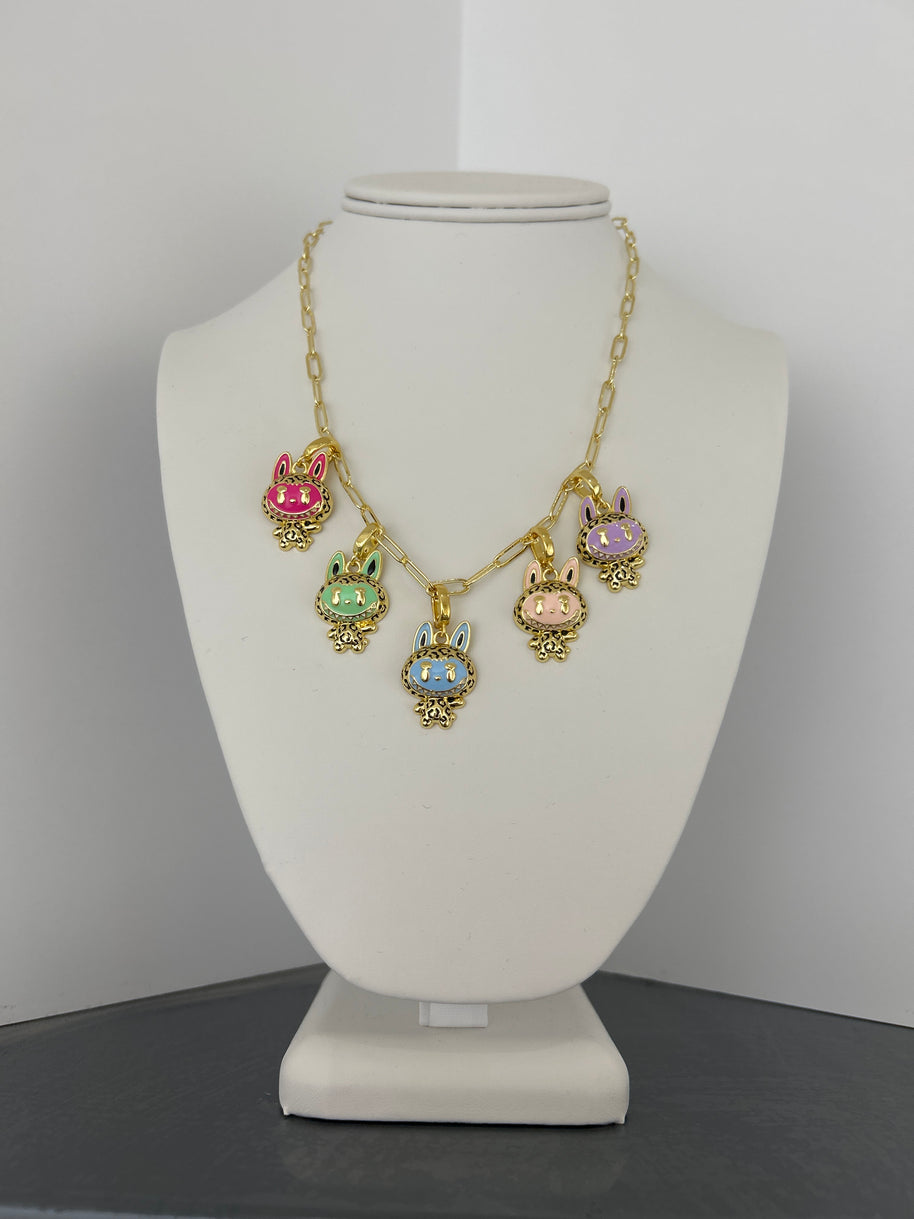 Labubu charm necklace