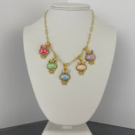 Labubu charm necklace