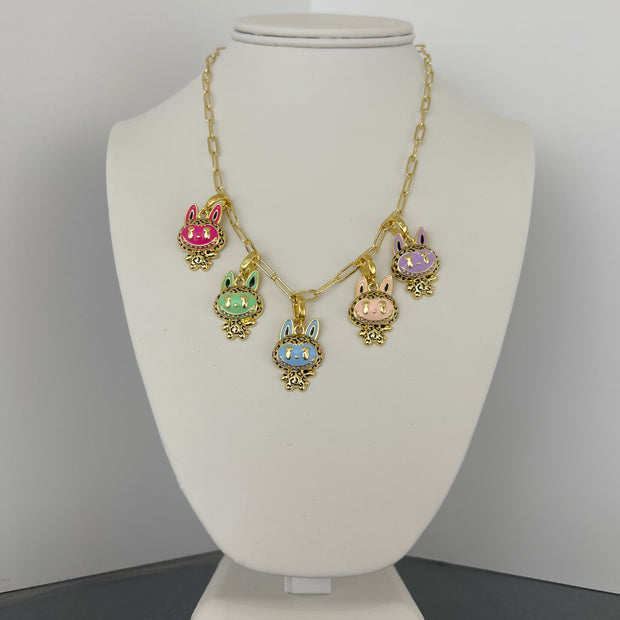 Labubu charm necklace