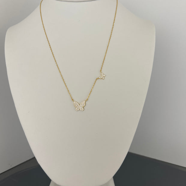 Sterling silver butterfly necklace