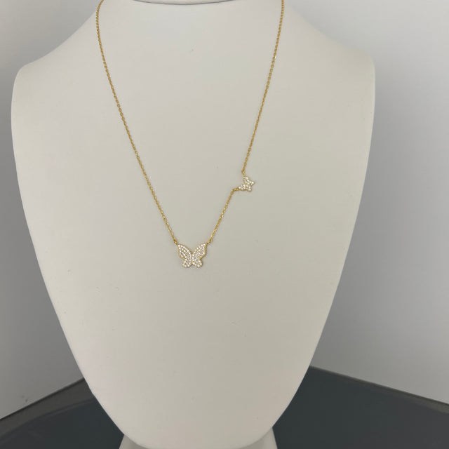 Sterling silver butterfly necklace