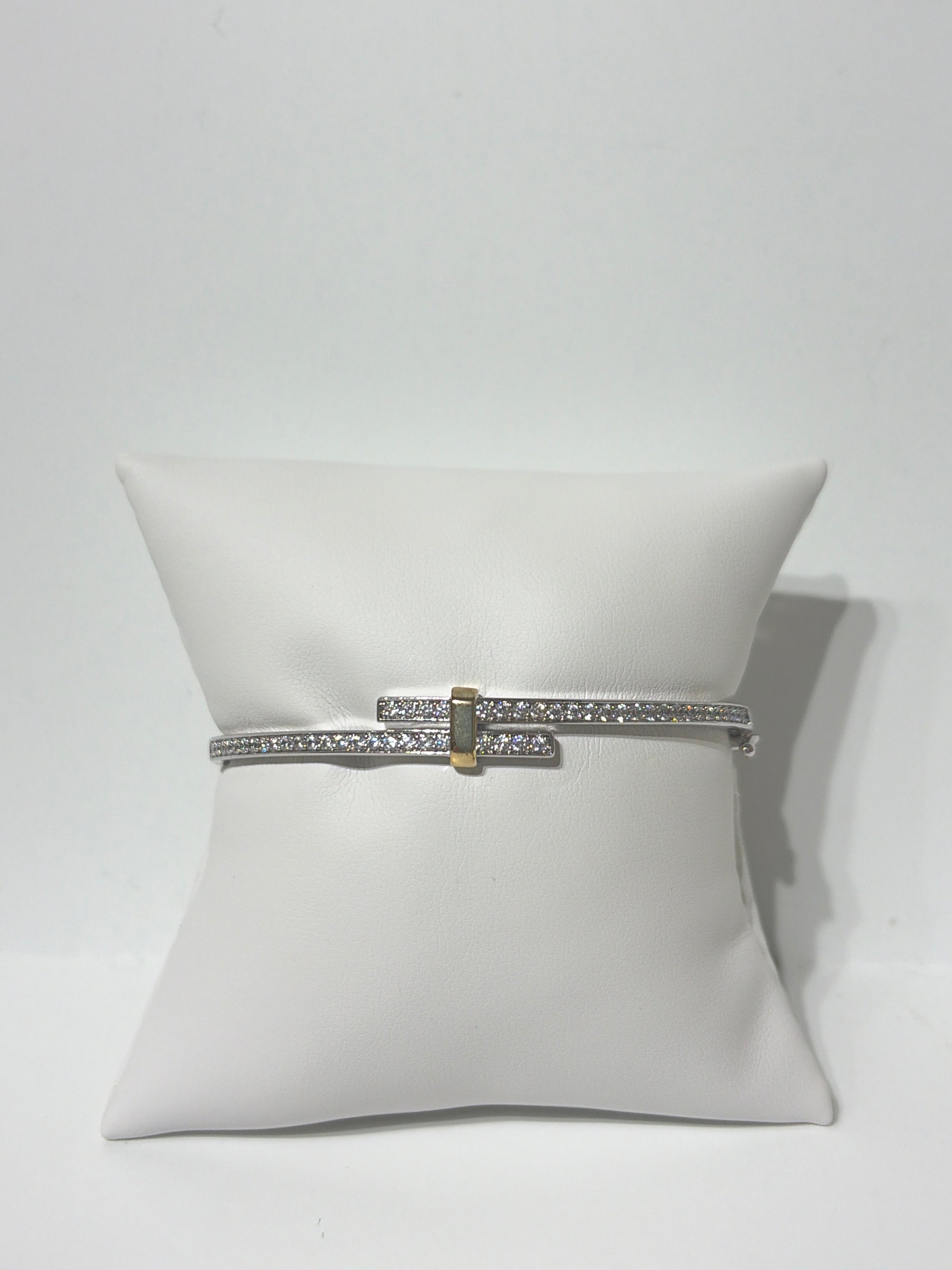Luxe Pavé Bar Cuff Bracelet