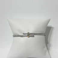 Luxe Pavé Bar Cuff Bracelet