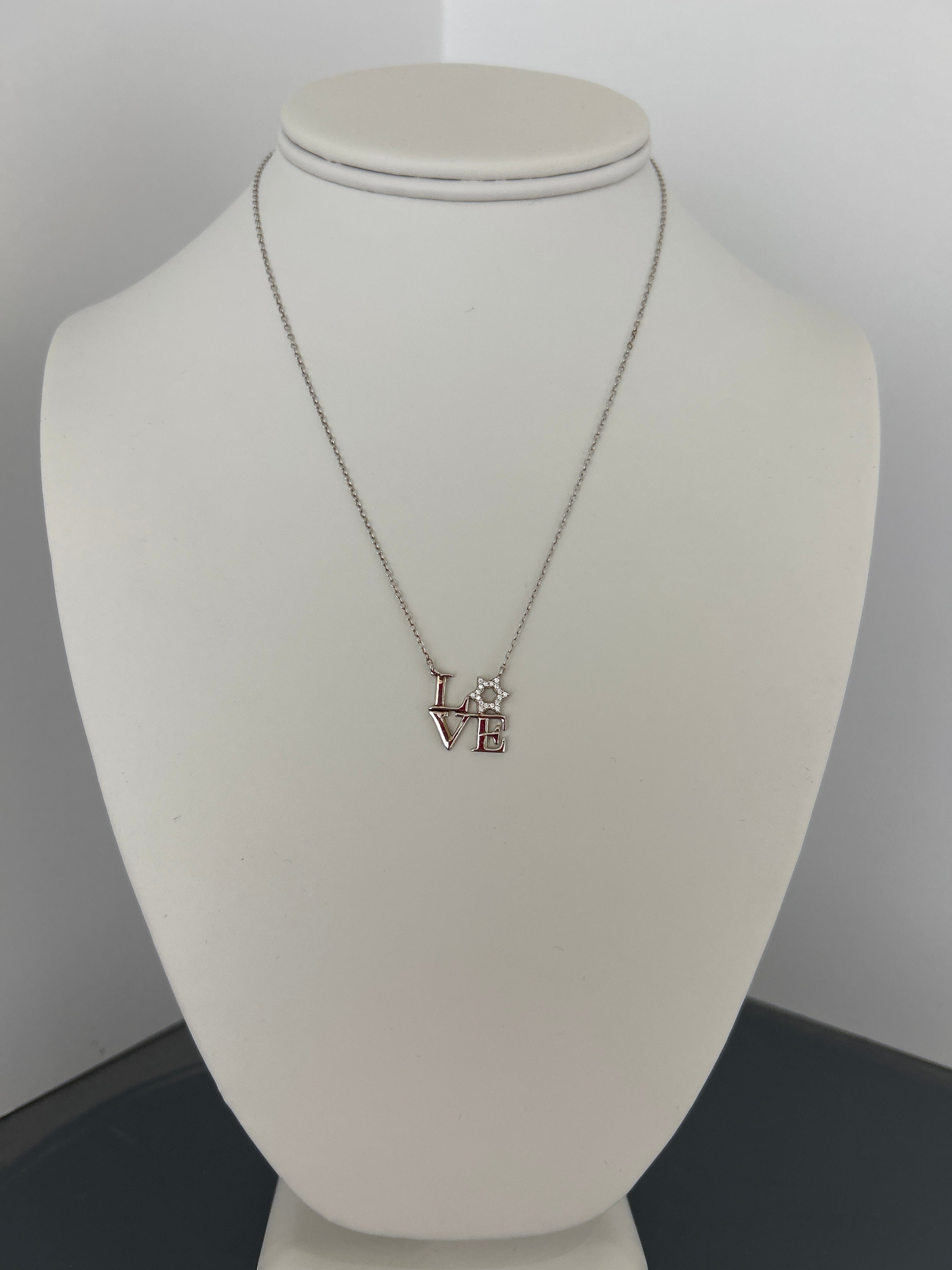 Sterling silver love necklace