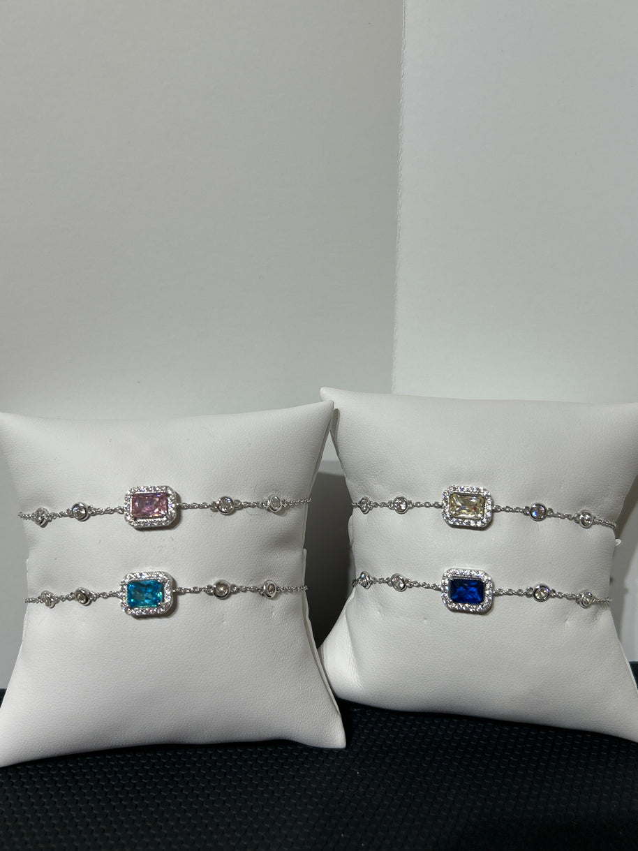 Sterling Silver Diamond by the yard Bracelet