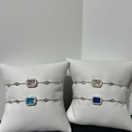 Sterling Silver Diamond by the yard Bracelet