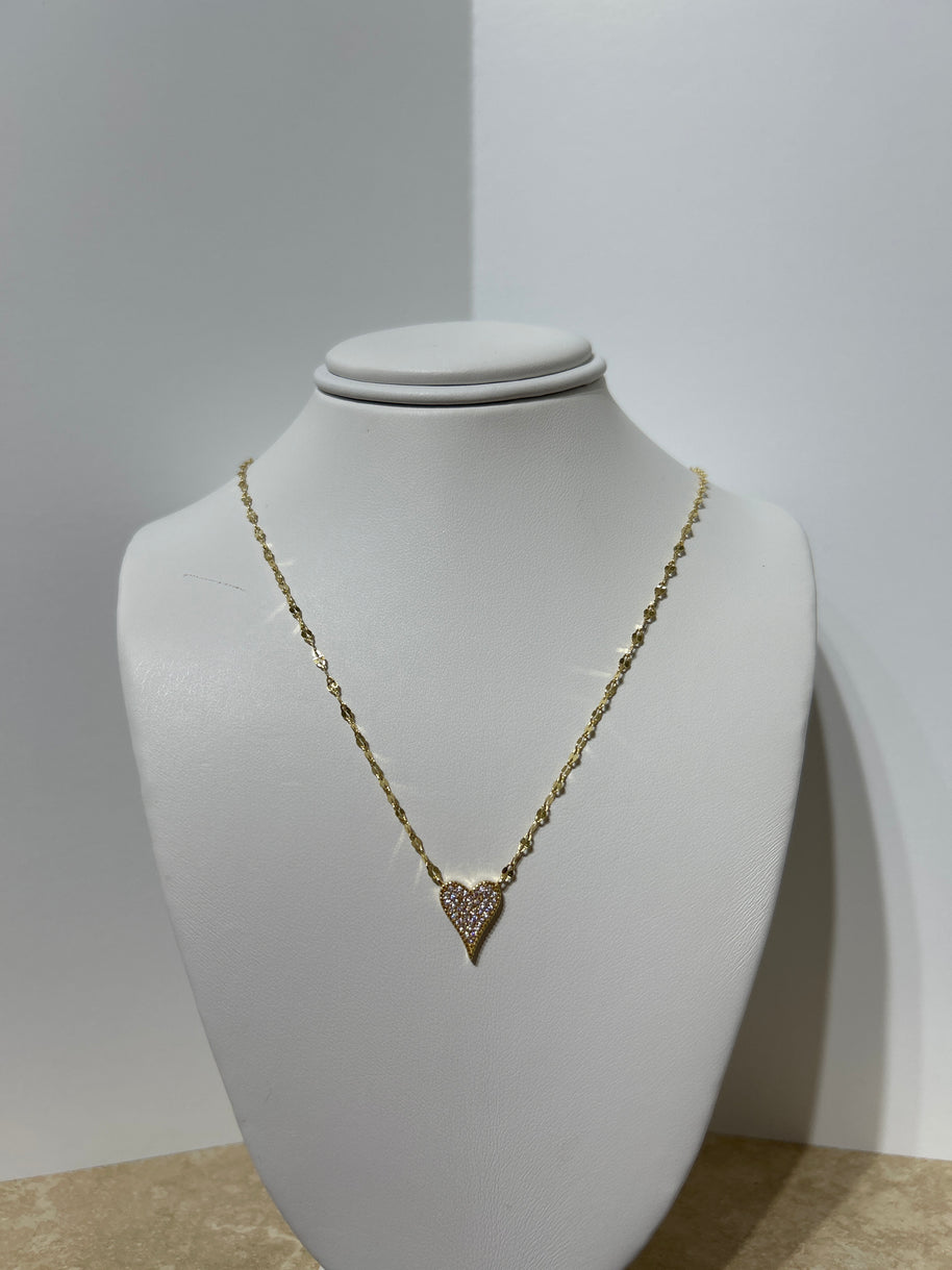 Sterling silver heart necklace