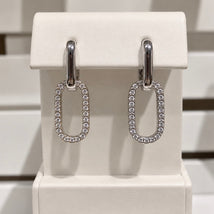 Pavé Link Drop Earrings