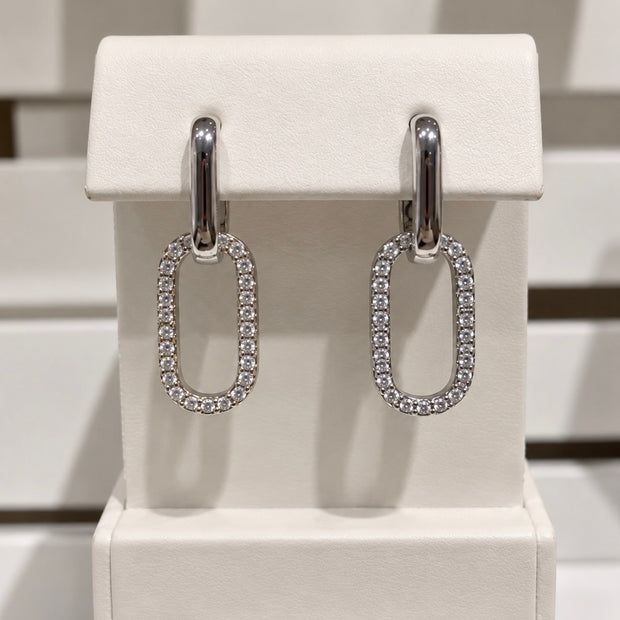 Pavé Link Drop Earrings