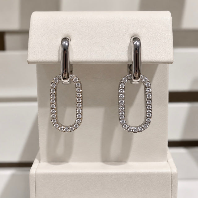 Pavé Link Drop Earrings